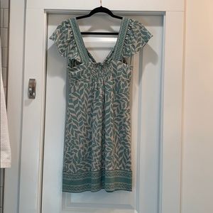 BCBG MaxAzria Tan/Light Blue dress